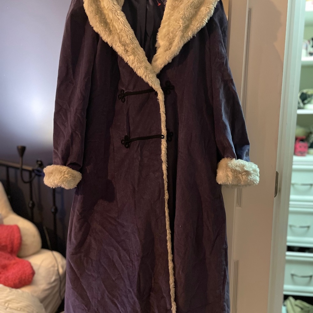 American girl purple velvet coat size 14